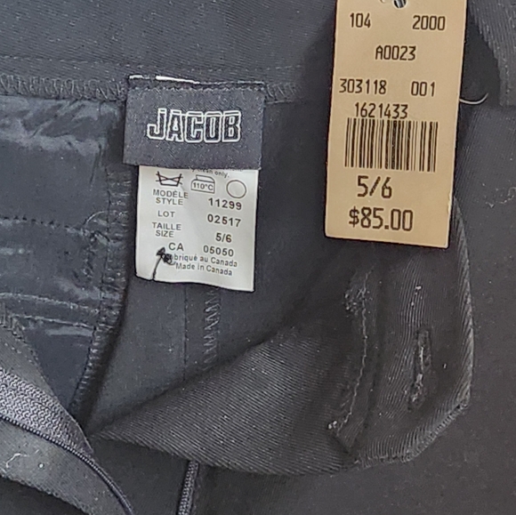 Jacob Black Challis Pants size 5/6 28" Waist 32" Inseam - Classic Dressy Trouser - Picture 3 of 8